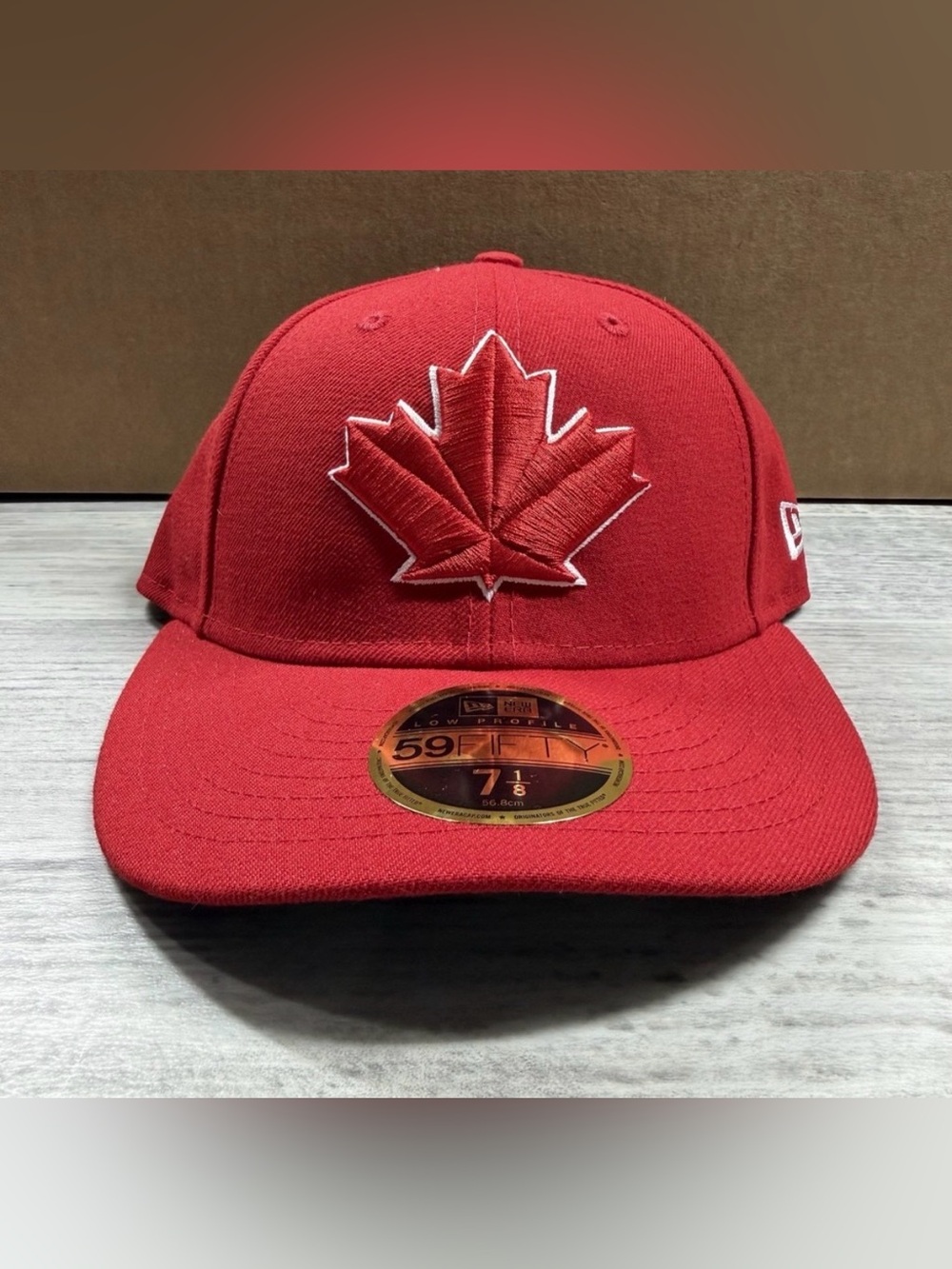 Toronto Blue Jays Red Canada Day Maple Leaf New Era Hat Size 7 1/8